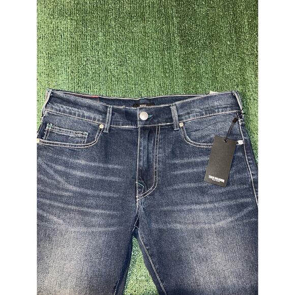 True Religion Ricky SN Medium Harvest Wash Jeans Size 33x34 Relaxed Straight - Picture 7 of 13